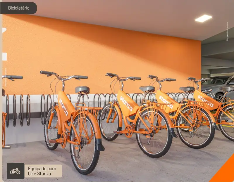 Bicicletário com bicicletas Stanza