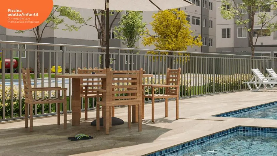 Vista da Mangueira: piscina